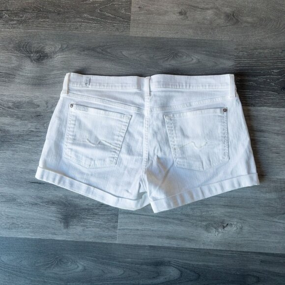 7 For All Mankind Mens White Denim Shorts Size 31 women - Picture 2 of 4